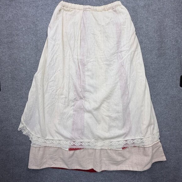 VTG 70s Chessa Davis Velvet Lace Cottagecore Prairie Maxi Skirt Holiday Size M? - Picture 8 of 15